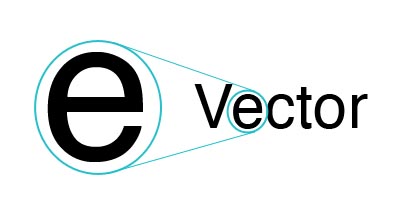 벡터 이미지를 확대한 경우